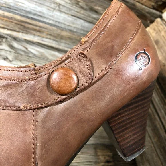 BOC Calixta Brown Leather Ankle Booties Women US 8.5, EU 40 - Picture 9 of 12